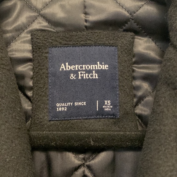 Abercrombie Men’s Wool-Blend Quilted Lining Top Coat - Picture 3 of 3
